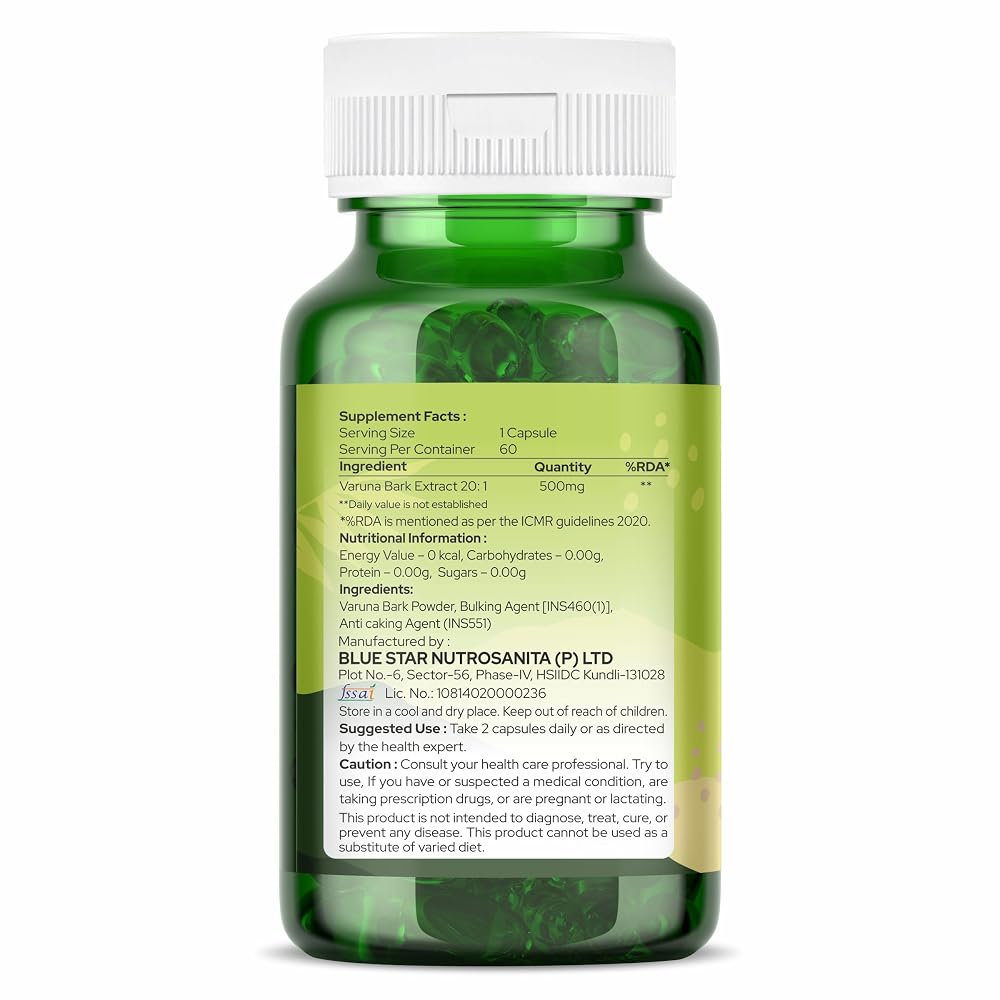 Organic Zing Varuna Bark Standardized Herbal Extract - 60 Vegetarian Capsules - image 2