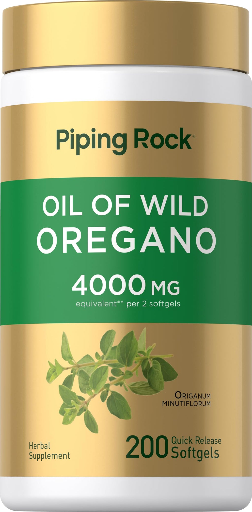 Piping Rock Oregano Oil Softgel Capsules - 200 Softgels