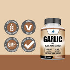 American Standard Supplements Garlic 2400mg with Black Pepper - 120 Capsules - image 6
