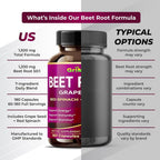 GriMed Beet Root 1500mg with Grape Seed Extract - 180 Capsules - image 6