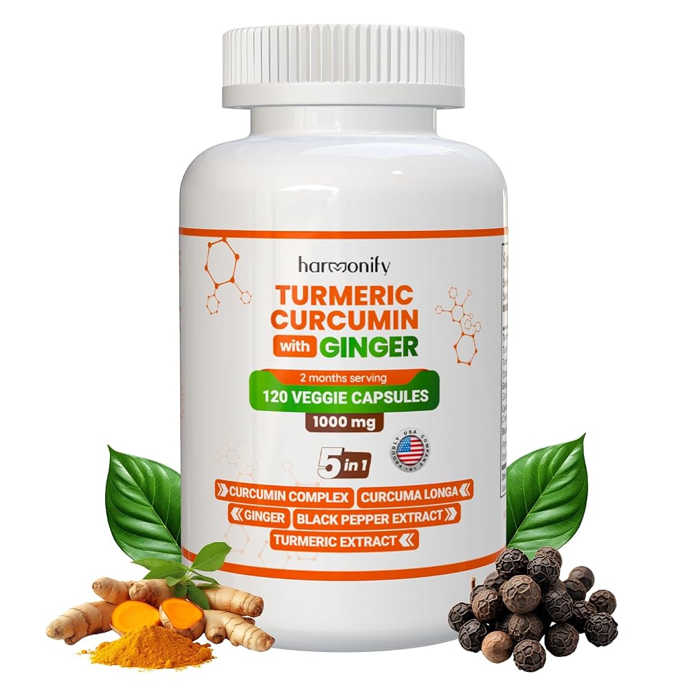 HARMONIFY Turmeric Curcumin with Ginger & Black Pepper - 120 Capsules