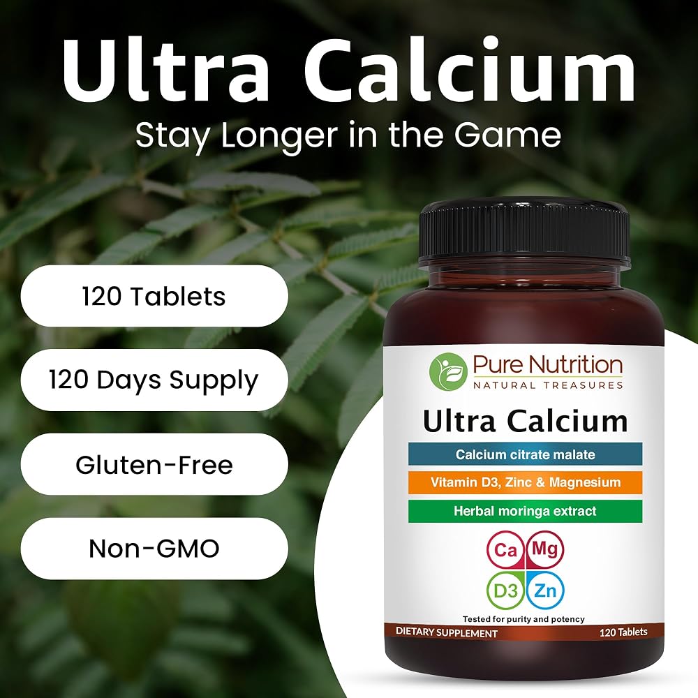 Pure Nutrition Ultra Calcium 1000mg with VIT D3 + K