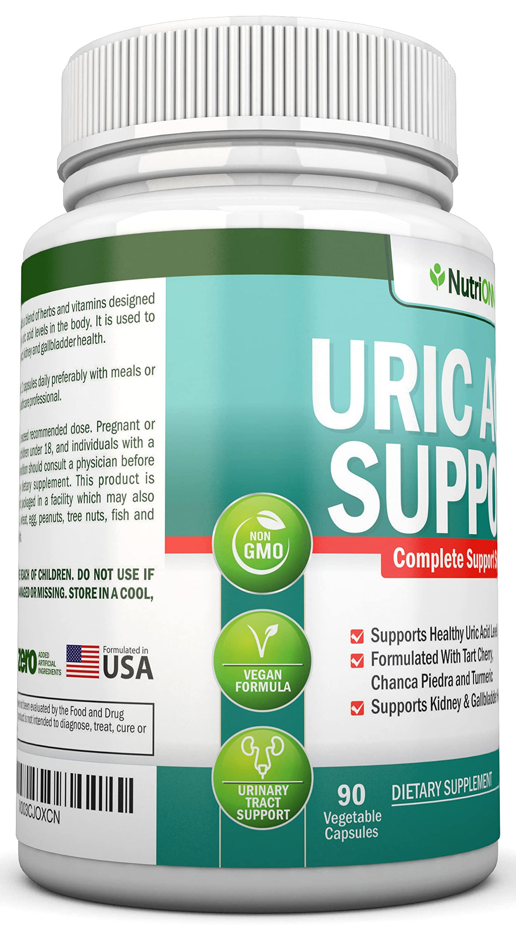 NutriONN Uric Acid Flush Herbal Supplement - 90 Capsules - image 8