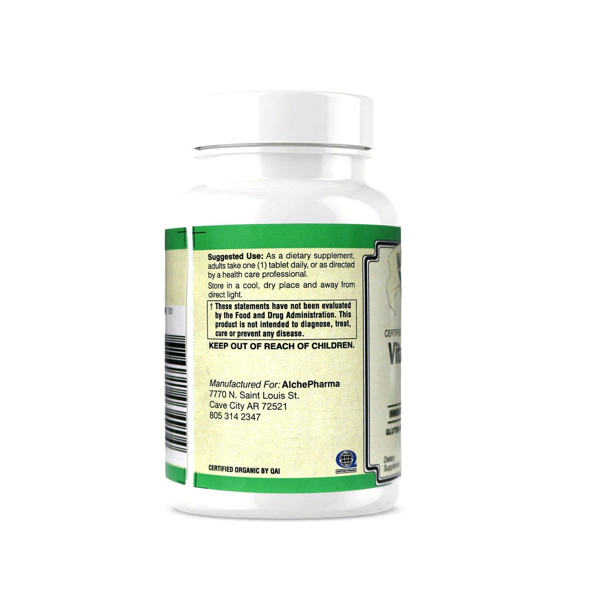 AlchePharma Vitamin D3 5000 IU Organic Algae Vegan - 60 Tablets - image 5