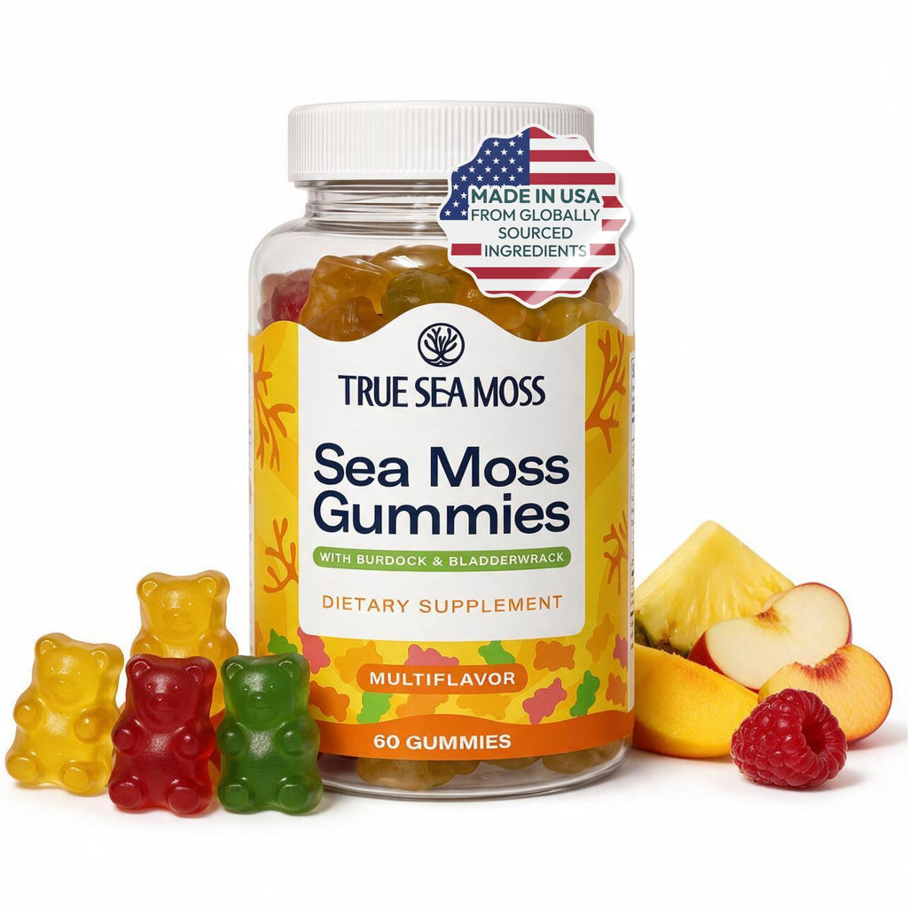 TrueSeaMoss Irish Sea Moss Gummies with Burdock Root - 60 Gummies