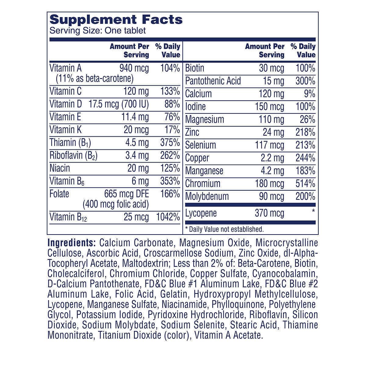 One A Day Men's 50 Plus Advantage Multivitamin - 300 Tablets - image 2