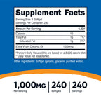 Nutricost Coconut Oil Softgels 1000mg - 240 Softgels - image 2
