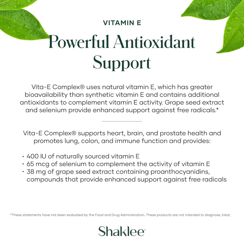 Shaklee Vita-E 400 IU Vitamin E with Selenium - 90 Softgels - image 4