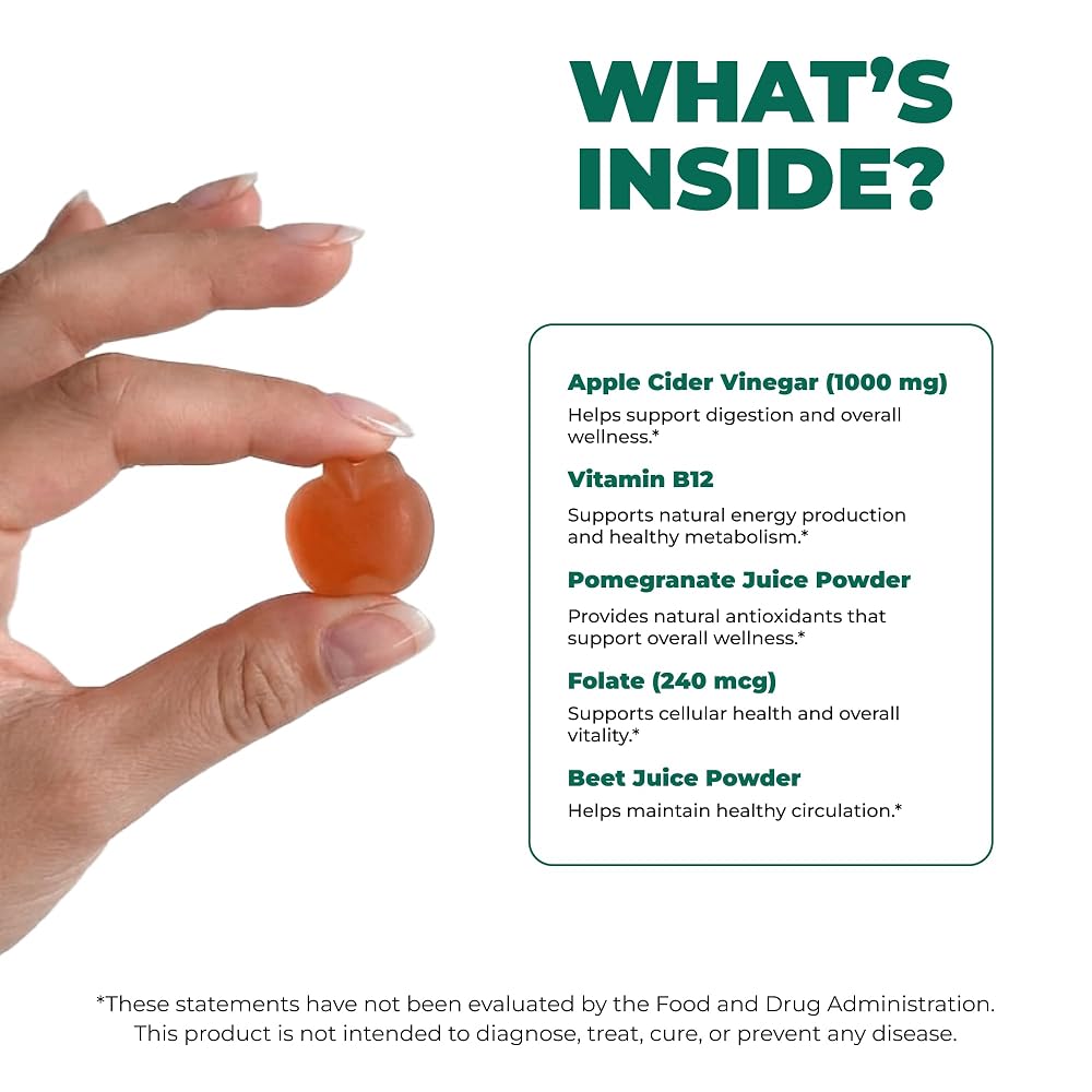 ELICORE Apple Cider Vinegar Gummies 1000mg Weight Management - 60 Count - image 5