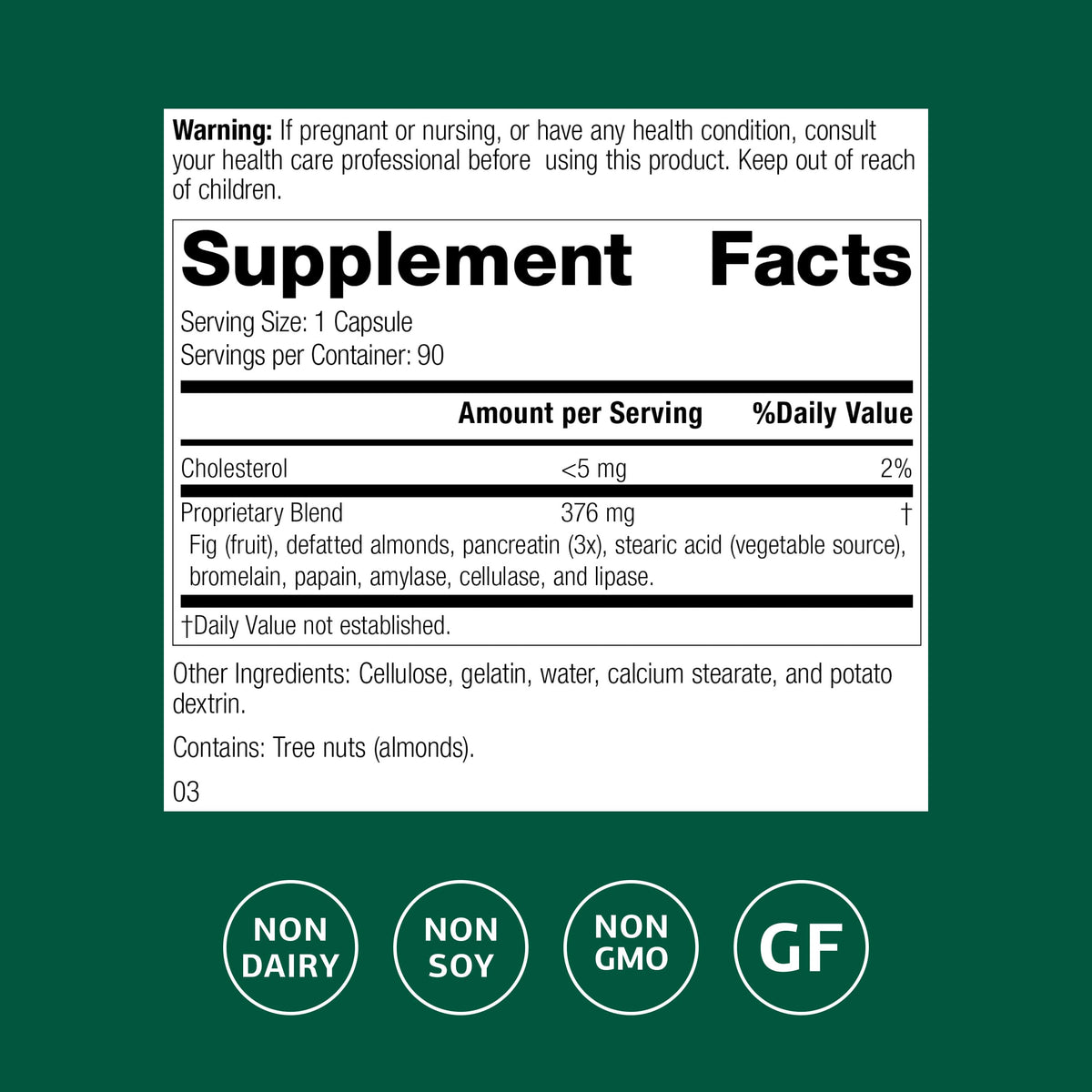 Standard Process Multizyme, Pancreatic Enzyme Digestive Aid