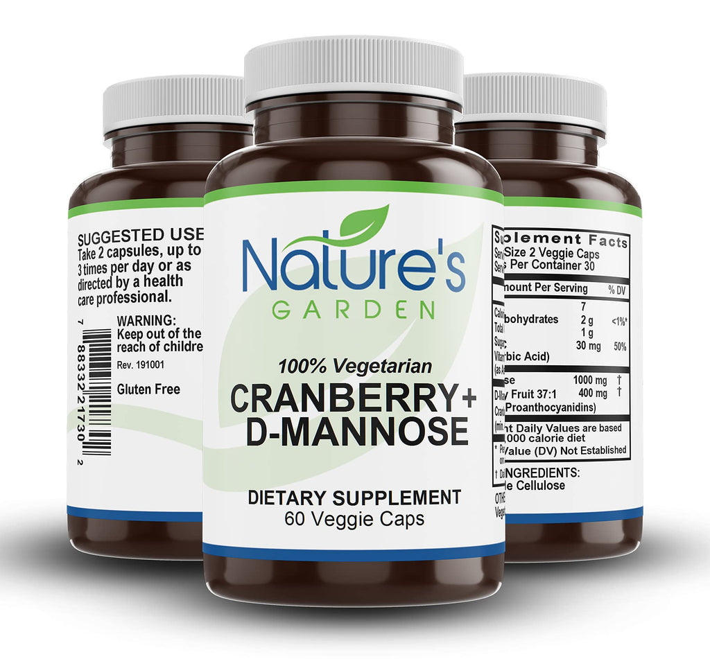 Nature's Garden Essentials Cranberry + D-Mannose - 60 Vegetarian Capsules - image 3