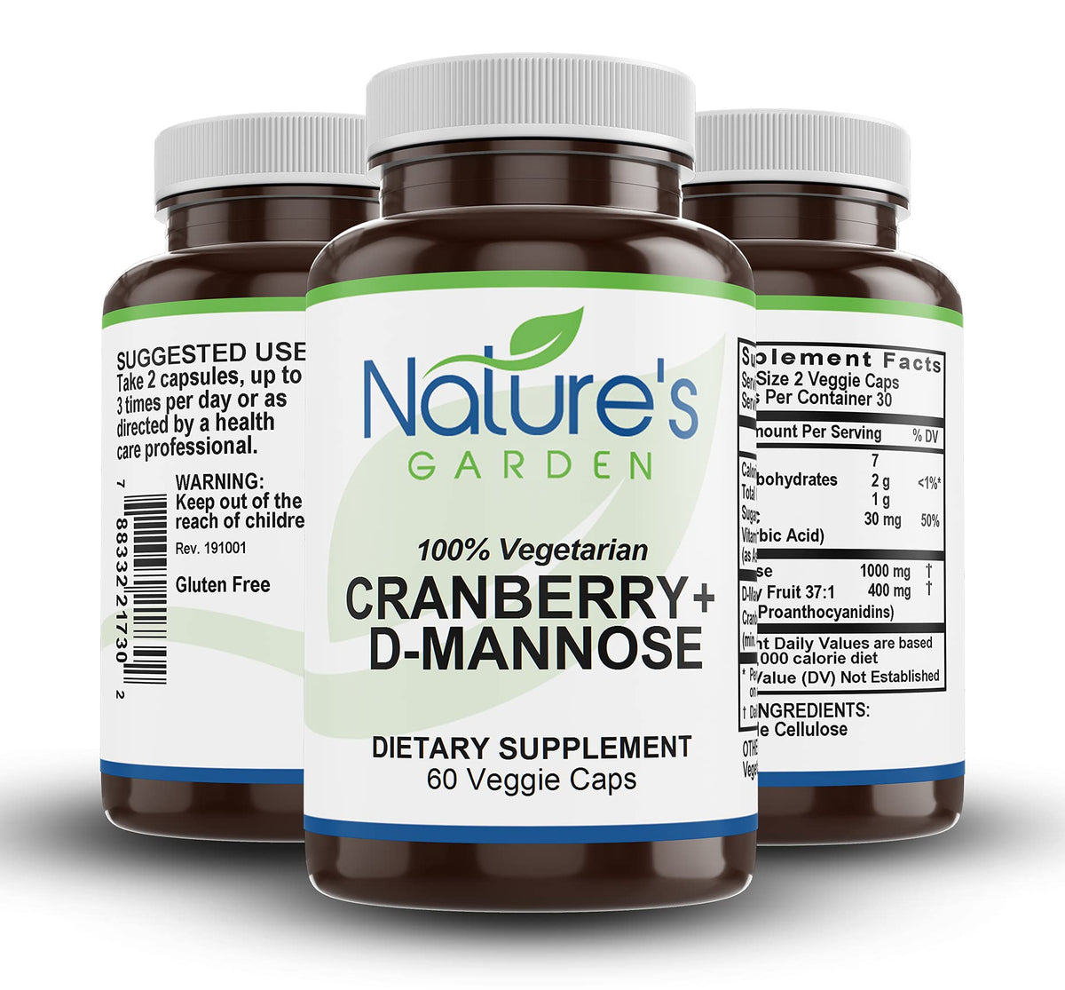 Nature's Garden Essentials Cranberry + D-Mannose - 60 Vegetarian Capsules - image 3