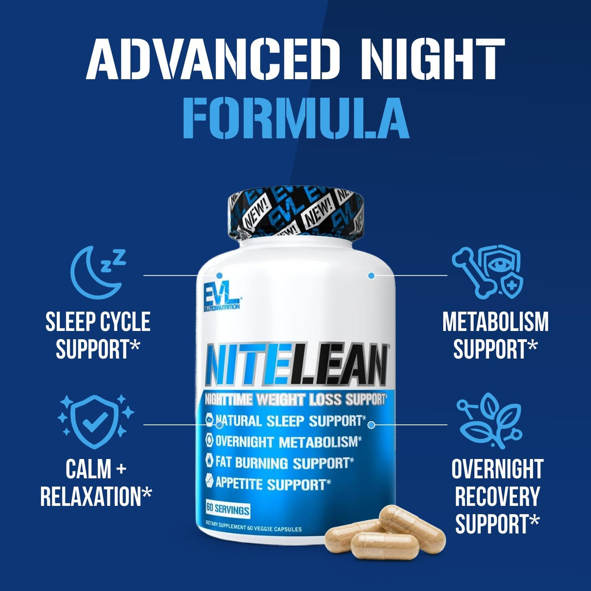 Evlution NiteLean Nighttime Fat Burner - 60 Capsules - image 3