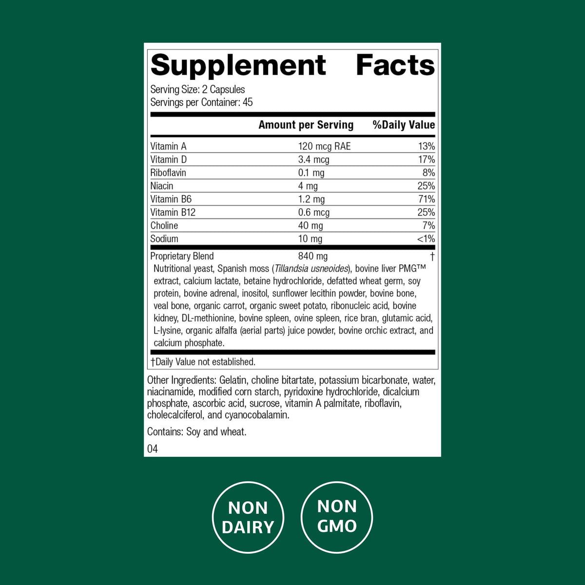 Standard Process Senaplex Nervous System & Brain Health - 90 Capsules - image 2