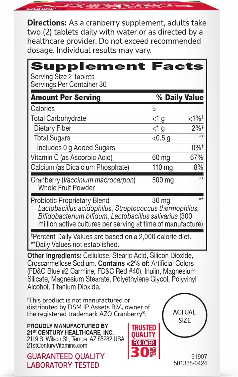 Xllent 21st Century Cranberry Plus Probiotic - 120 Tablets - image 3