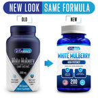 We Like Vitamins White Mulberry 1000mg - 200 Vegetarian Capsules - image 4