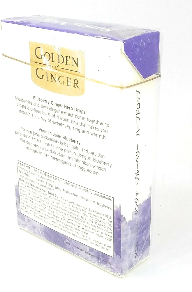 Golden Ginger Blueberry Gingerine Herb Drops Sugar Free - 2 x 45g - image 4
