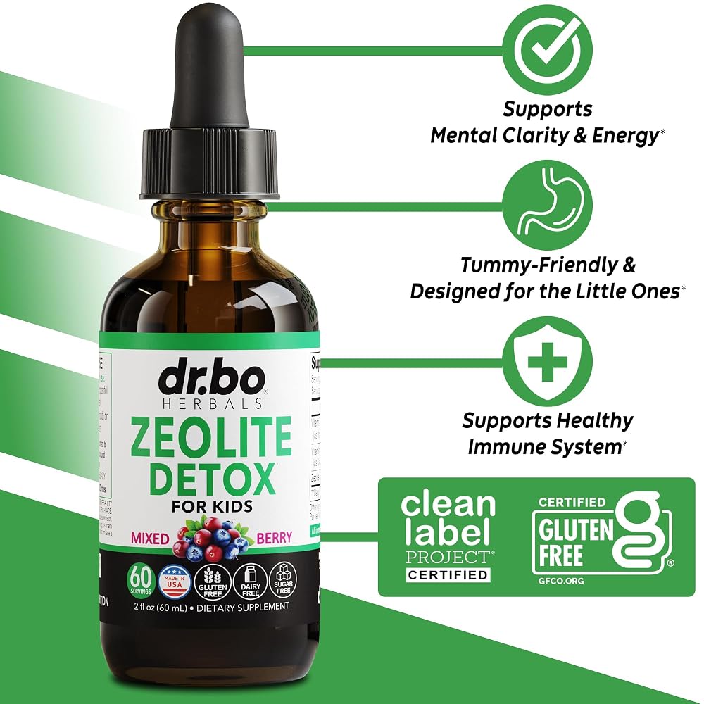 DR. BO Zeolite Detox for Kids Liquid Drops - 2 Fl Oz - image 2