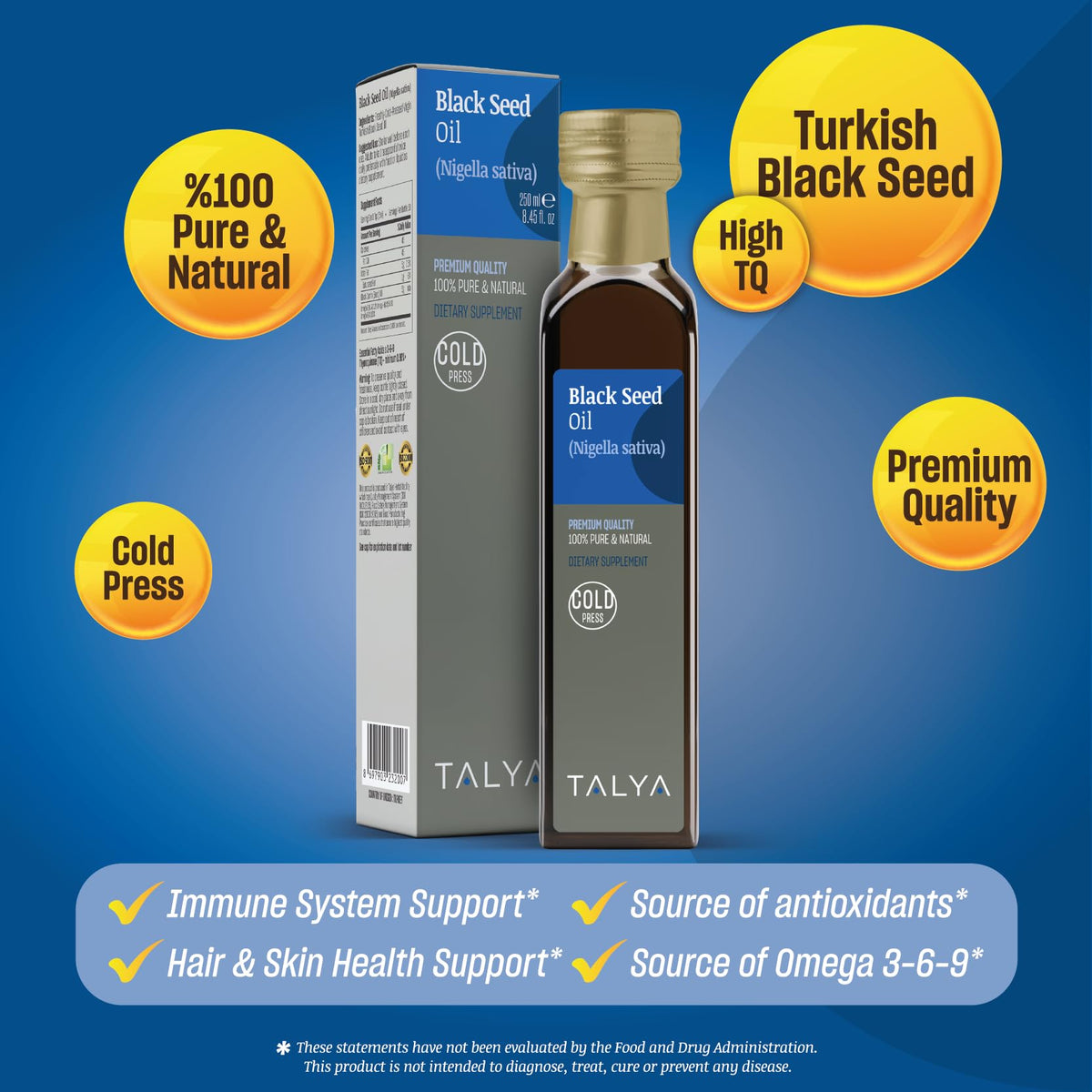 TALYA Black Seed Oil Immune Support - 8.45 fl oz - image 2