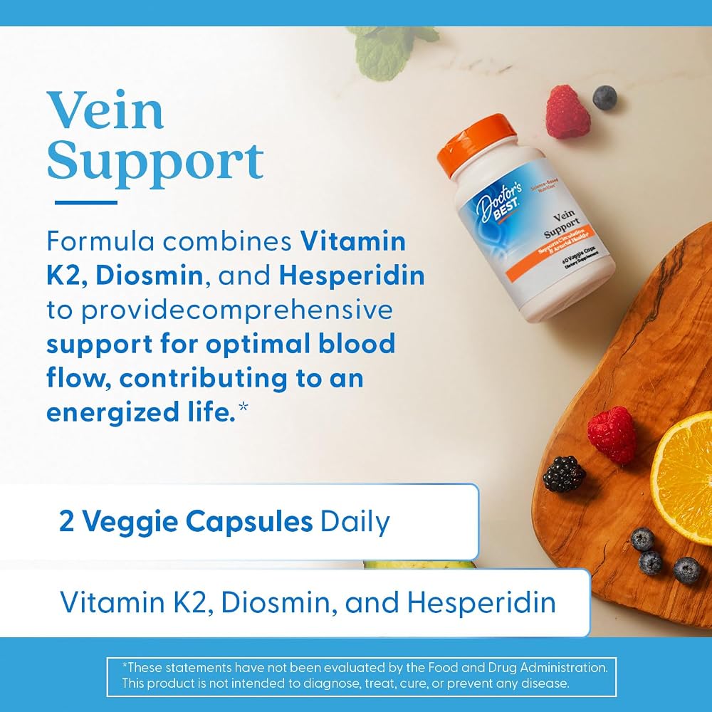 Doctor's BEST Vein Support Supplement for Circulation - 60 Vegetarian Capsules - image 7