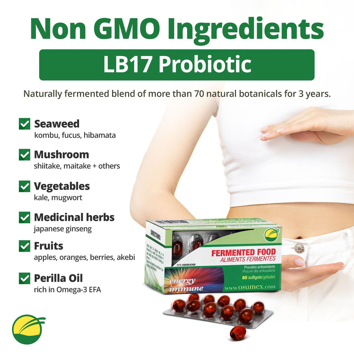 Osumex LB17 Gut Support Live Probiotics - 60 Vegetable Softgels - image 3