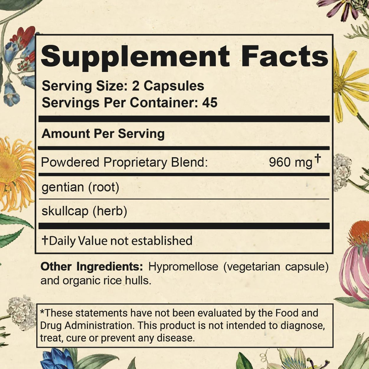 Wise Woman Herbals Gentian & Skullcap Digestive Support - 90 Capsules - image 3