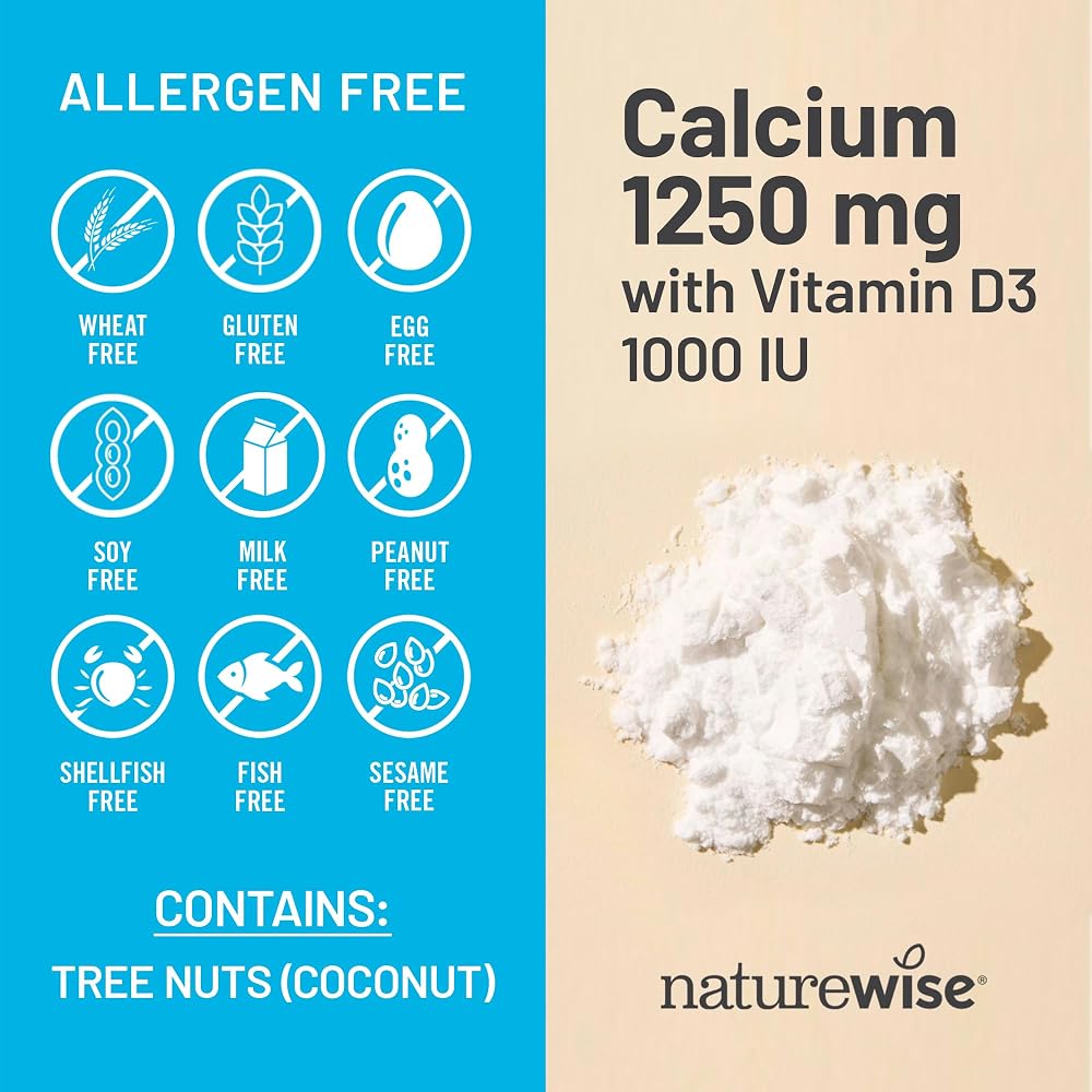 NatureWise av2024-NatureWise-naturewise Calcium mg with Vitamin d iu