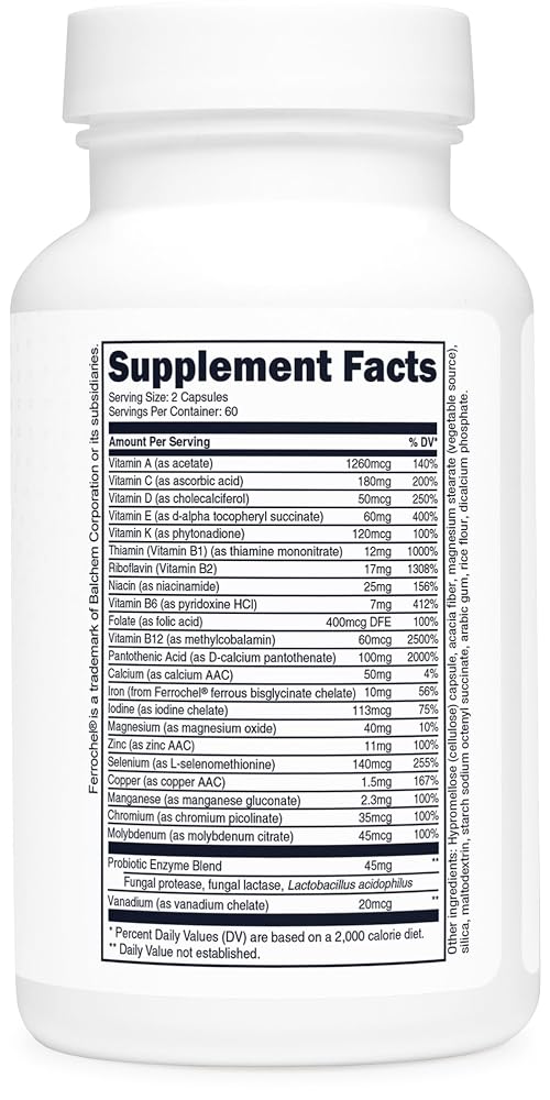 Type Zero Multivitamin Capsules with Probiotics - 120 Capsules - image 4