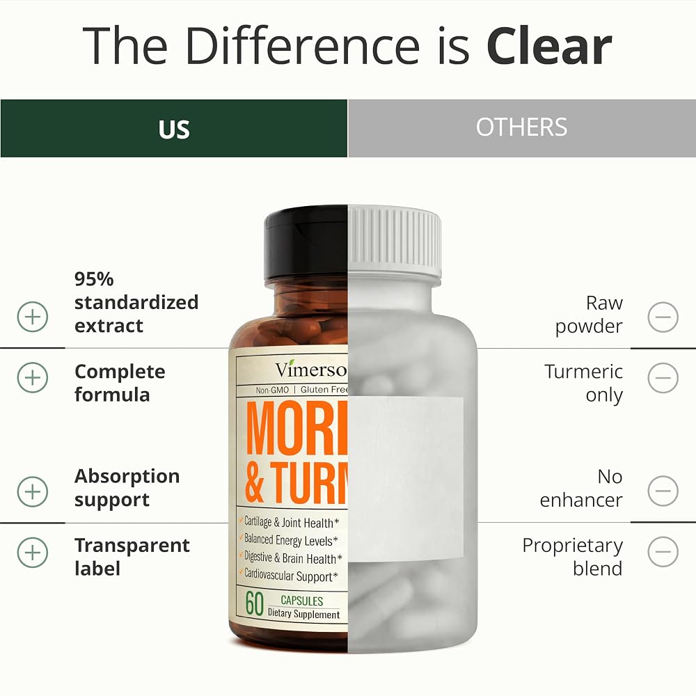 Vimerson Health Moringa Capsules 4:1 Extract with Organic Turmeric