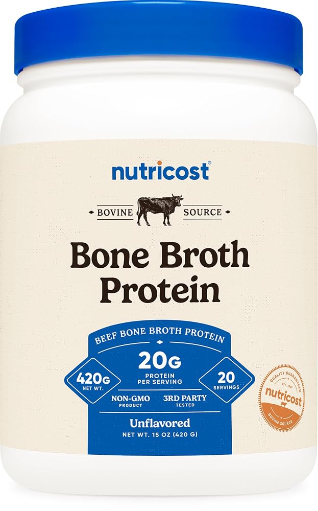 Nutricost Beef Bone Broth Protein Powder Unflavored - 20 Servings