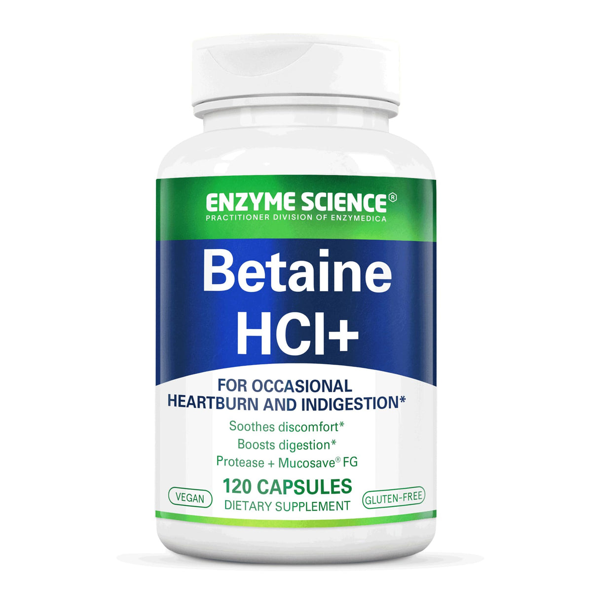 Enzyme Science Betaine HCl+ Digestive Enzyme - 120 Capsules