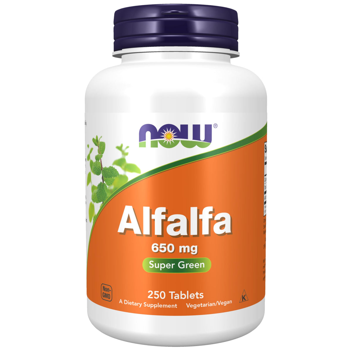 NOW Alfalfa 650 mg Super Green - 250 Tablets