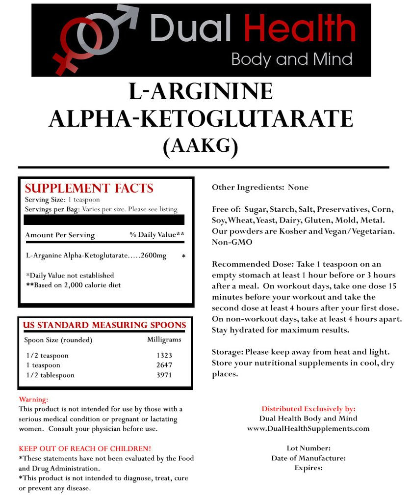 Dual Health Body & Mind L-Carnitine L-Tartrate Powder - 100g - image 3