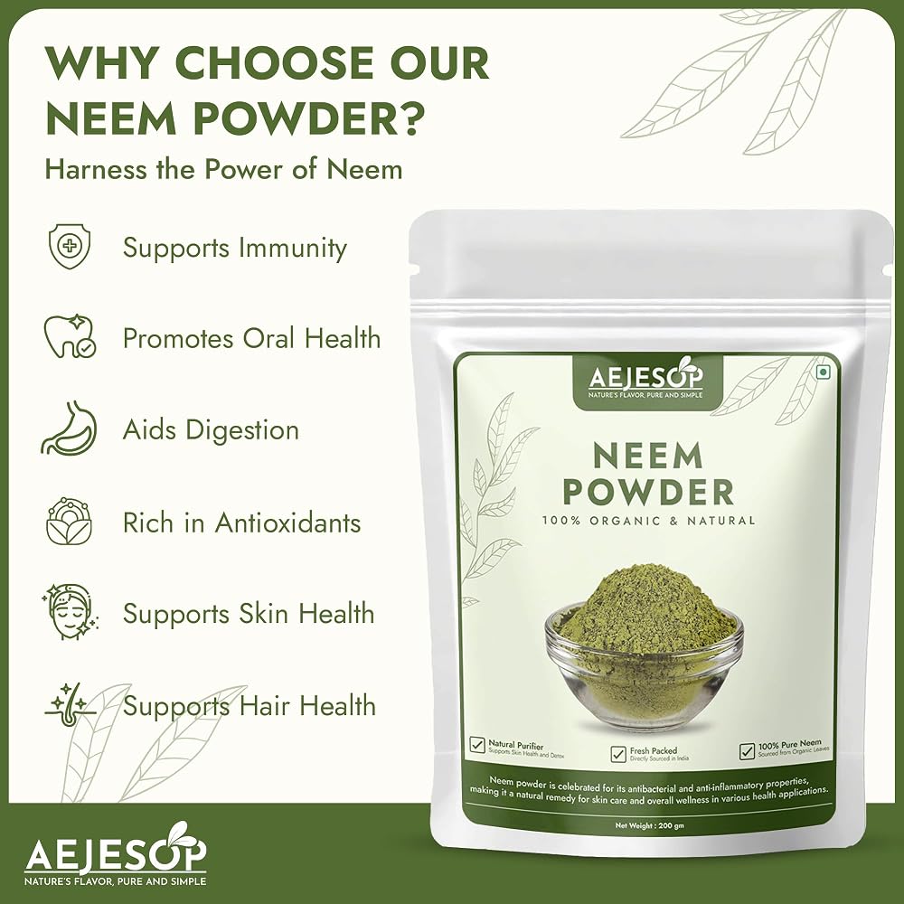 AEJESOP Neem Leaf Powder - 7 oz (200g) - image 3