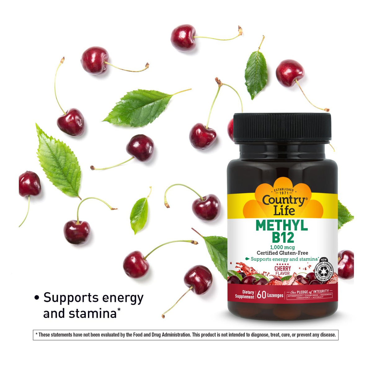 Country Life Methyl B12 1000 mcg Cherry Flavor - 60 Lozenges - image 4