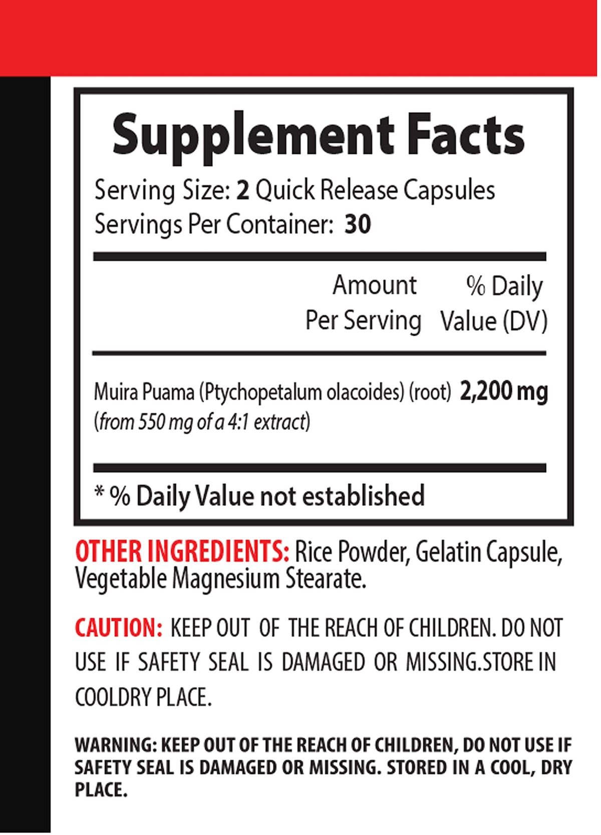 VIP Vitamins Muira Puama Extract Energy Booster - 120 Capsules - image 5
