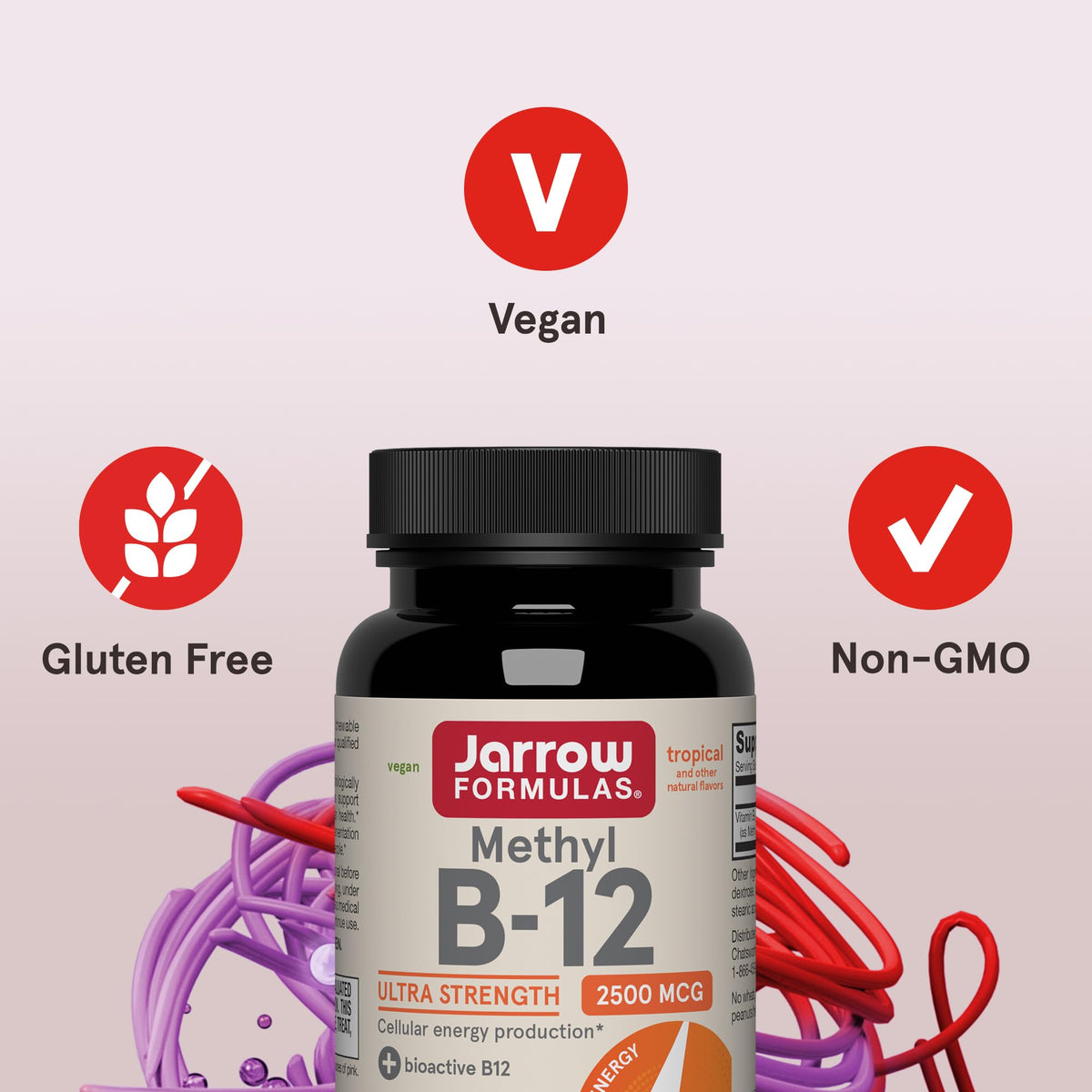 Jarrow Formulas Methyl Vitamin B-12 2500 mcg - 100 Chewable Tablets - image 4