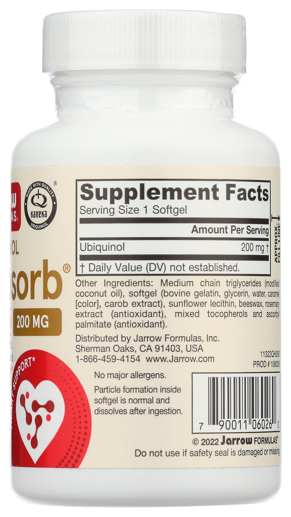 Jarrow Formulas Ubiquinol QH Absorb 200mg - 60 Softgels - image 5