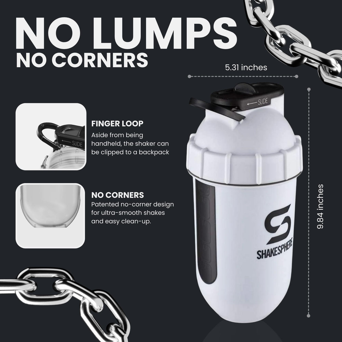 SHAKESPHERE Tumbler View 24oz Shaker