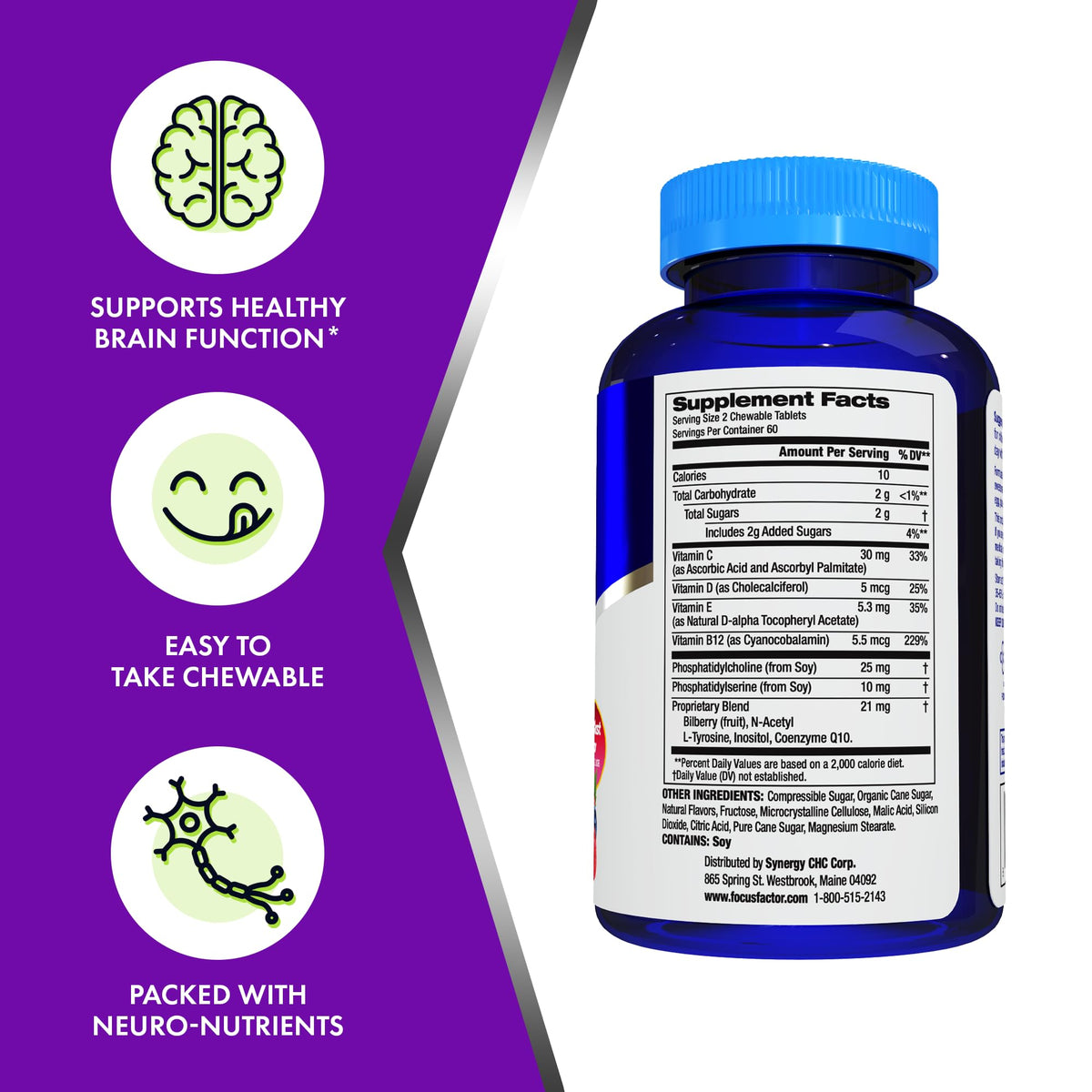 Focus Factor Kids Extra Strength Brain Health Chewable - 120 Count - image 4