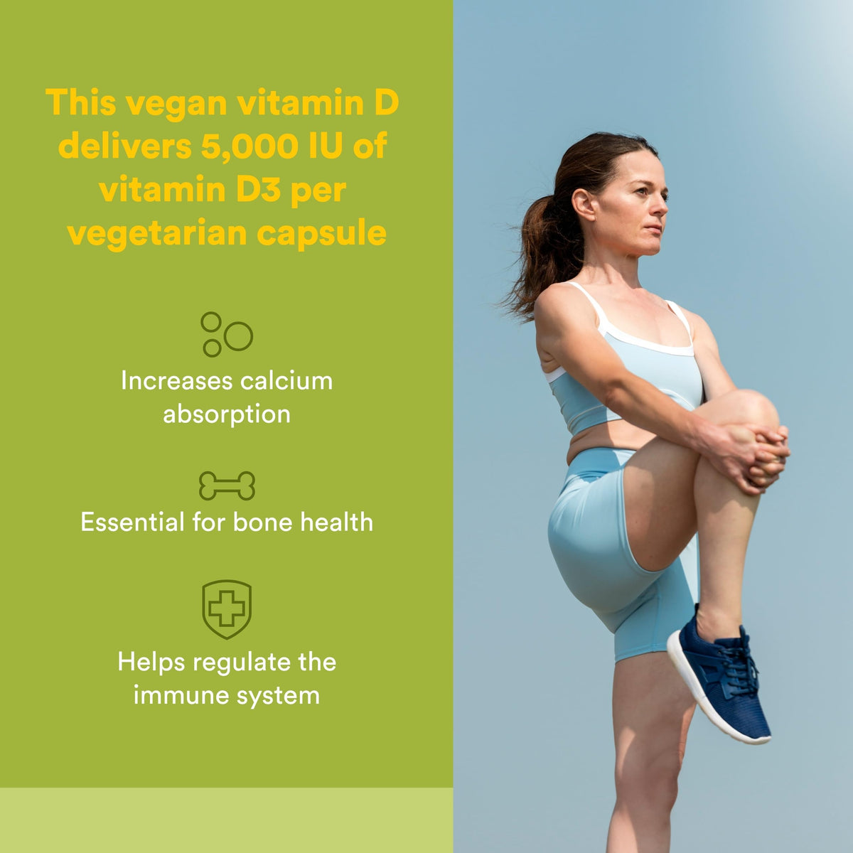 Natural Factors Whole Earth & Sea Vitamin D3 5000 IU - 60 Vegetarian Capsules - image 2