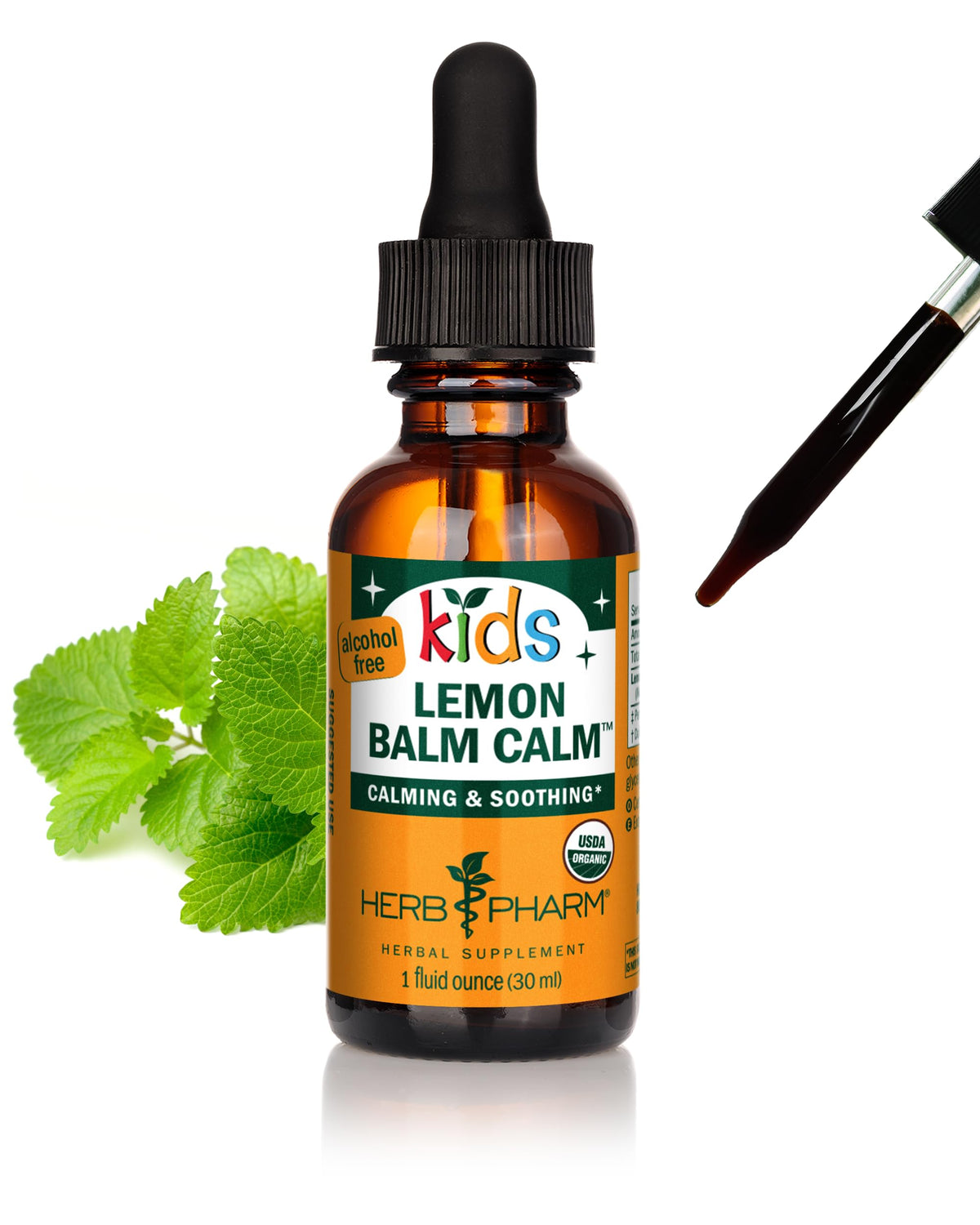 Herb Pharm Kids Lemon Balm Calm Organic Herbal Tincture - 1 fl oz