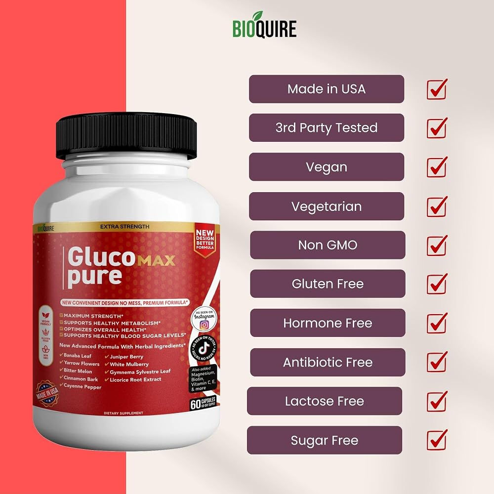 BIOQUIRE Gluco Max Pure Ultra Dietary Supplement