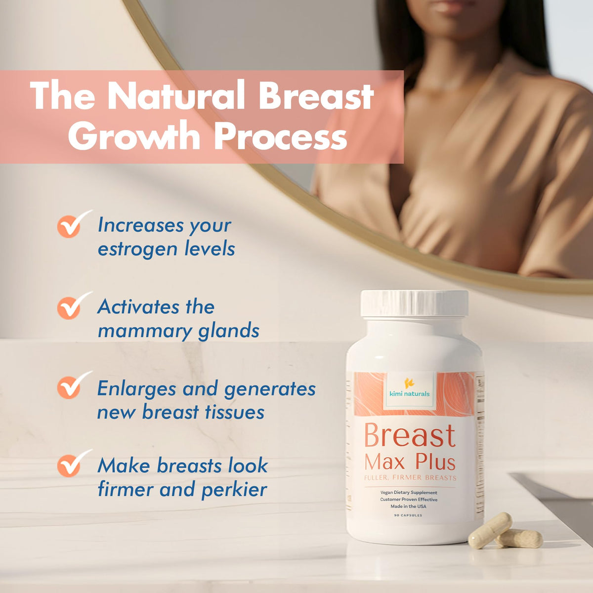 KIMI Naturals Breast Max Plus with Fenugreek - 90 Capsules - image 3