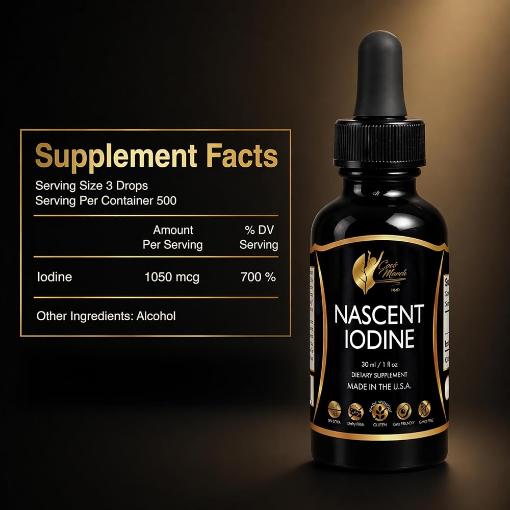 Cocó March N.M.D Nascent-Magnetized Iodine 1050 mcg - 500 Servings - image 8