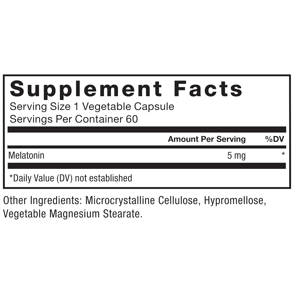 Force Factor Melatonin 5mg Sleep Aid - 60 Vegetarian Capsules - image 6