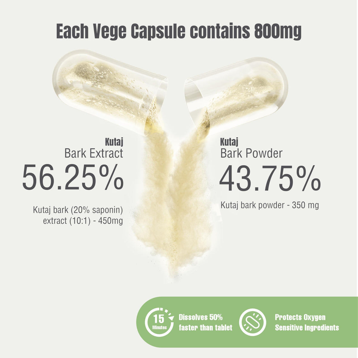 Herbsforever Kutaja Capsules Holarrhena Antidysenterica - 45 Vegetarian Capsules - image 2