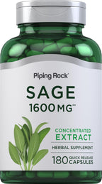 Piping Rock Sage Supplement Concentrated Herbal Extract - 180 Capsules