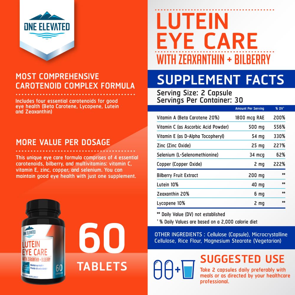 One Elevated Super Strength Eye Care Formula - 60 Capsules - image 2