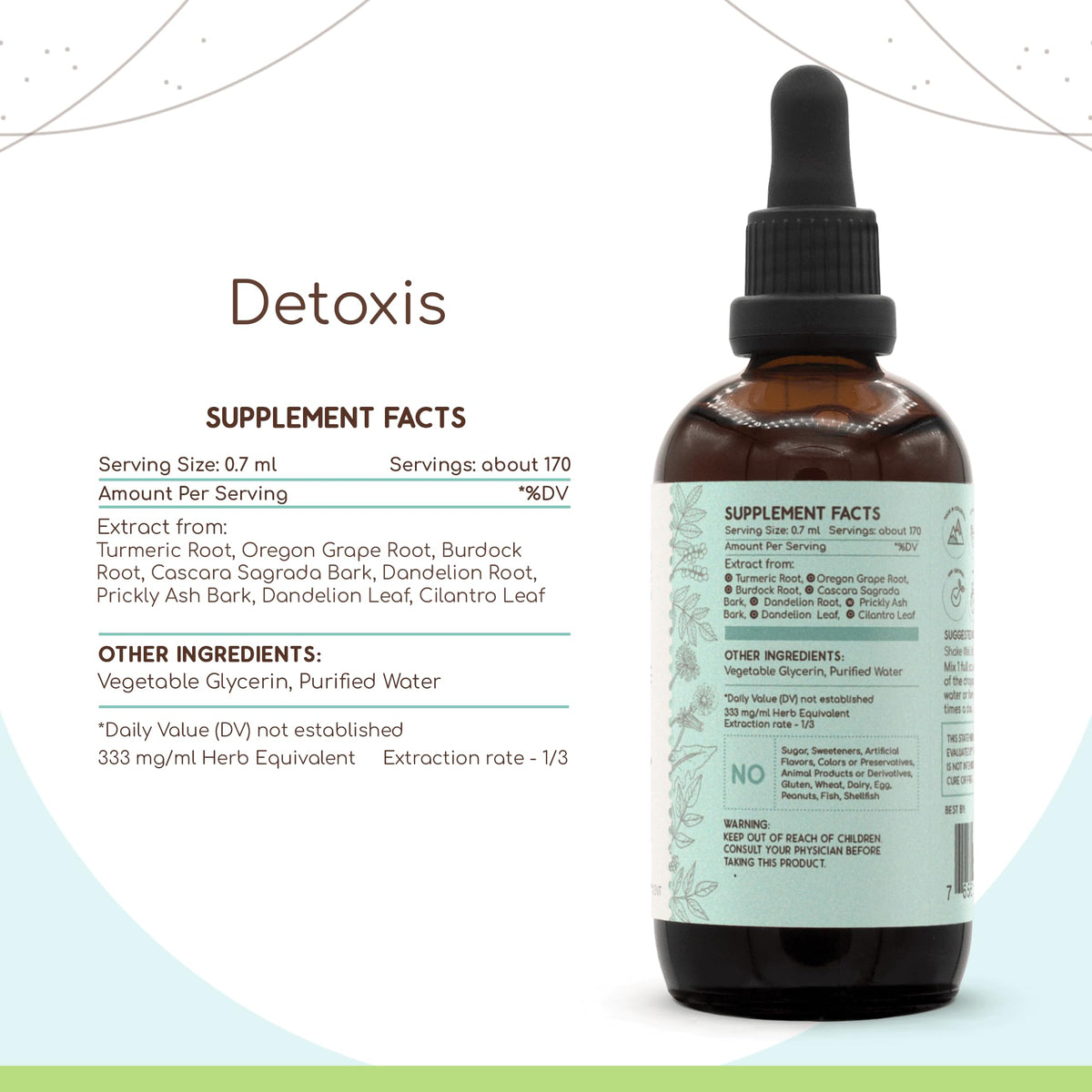 HerbEra Detoxis Alcohol-Free Extract Tincture: Burdock Root